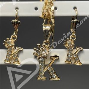 K Initial set (gold plated)